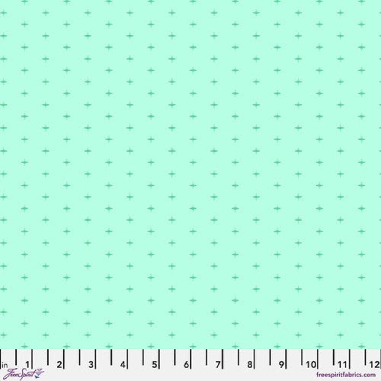 Fabric FreeSpirit Seafoam Cross Stitch Chromatics by the Quarter Yard PWFS059.SEAFOAM